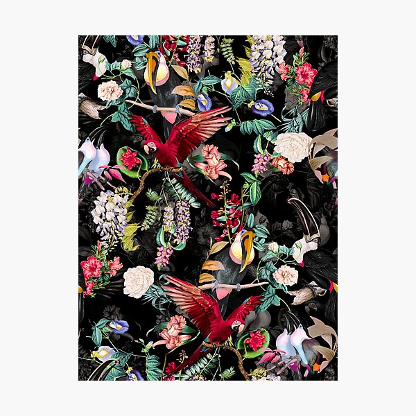 Floral and Birds IX Photographic Print