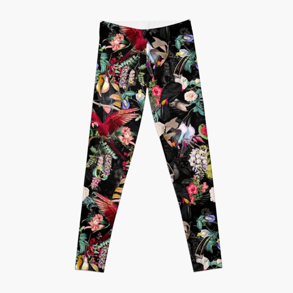 Exotic Tropical Birds Parrots Hawaii Print Leggings