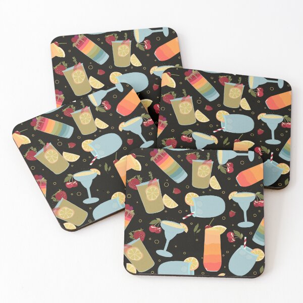 Item preview, Summer Cocktails on Black designed and sold by OranelloDesigns.