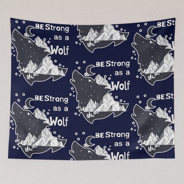 Item preview, Be Strong As A Wolf Under Moon Light designed and sold by fatydesignspace.