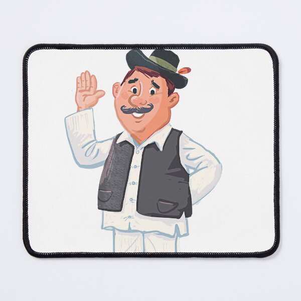 Item preview, man in a folk costume from Vojvodina - Serbia stands on a large pumpkin designed and sold by duxpavlic.