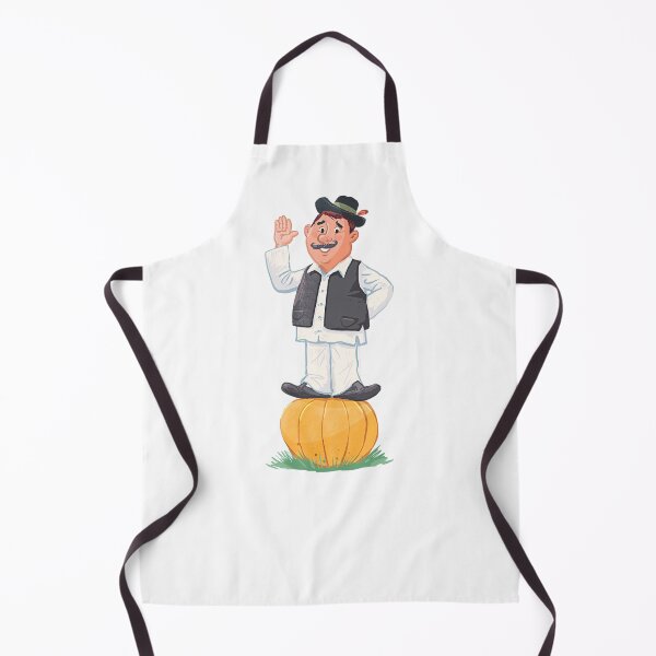 Item preview, man in a folk costume from Vojvodina - Serbia stands on a large pumpkin designed and sold by duxpavlic.