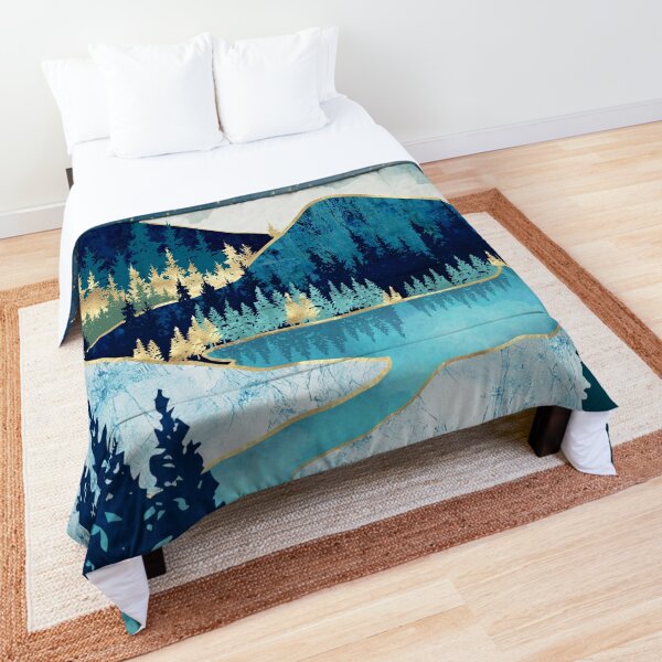  Castle Fairy Bear Animal Duvet Cover Set Twin Size,Hunting  Wildlife Silhouette Comforter Cover for Kids Boys Bedroom Gift,Natural  Trees Rustic Board Bedding Set with 1 Pillowcase Bedspread : Home & Kitchen