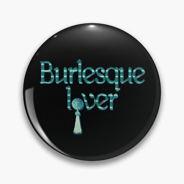 Item preview, Burlesque Lover lettering in turquoise blue with pastie designed and sold by Xarah.