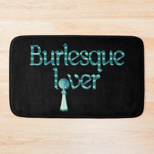Item preview, Burlesque Lover lettering in turquoise blue with pastie designed and sold by Xarah.