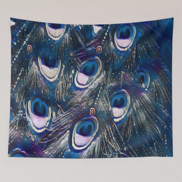 Item preview, PEACOCK FEATHERS PAINTING designed and sold by KatisDesign.