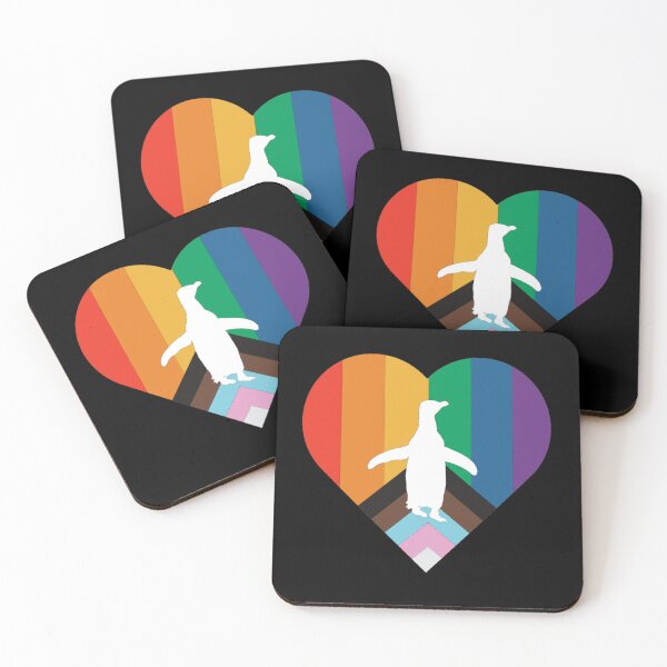 Aperçu de l'œuvre Coeur de pingouin de fierté LGBTQ créée et vendue par SBPenguins.