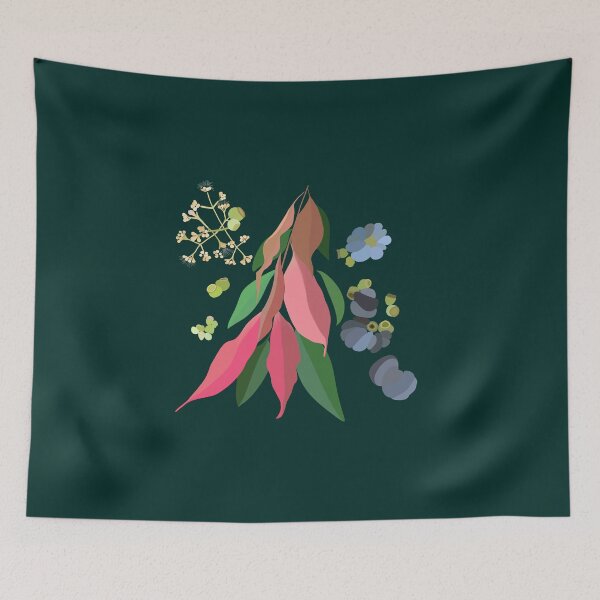 Item preview, Australian Floral - Lili Pili - Roly Poly Satin Ash designed and sold by KizzyW.