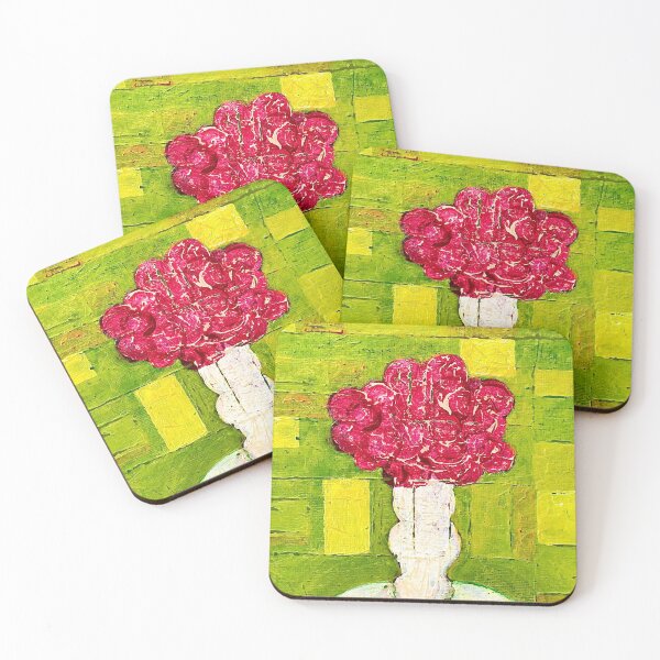 Item preview, FLORAL ON GREEN GRID designed and sold by EllieMonroe.
