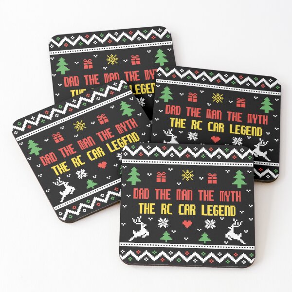 Item preview, Dad the man the myth the rc car legend, Christmas ugly lovely sweater colored, rc car racing games competition, remote control cars lover designed and sold by SGS-.