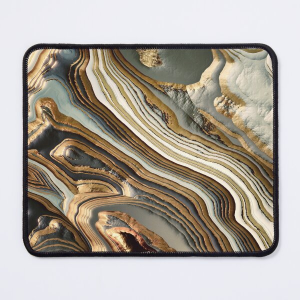 Item preview, White Gold Agate Abstract designed and sold by spacefrogdesign.