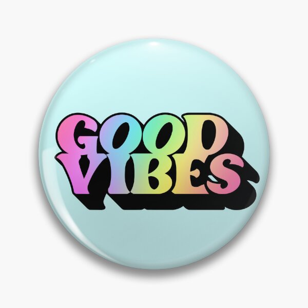 Item preview, Gradient Rainbow Pink Spectrum 3D Extruded Retro Vintage Serif Display Typography Good Vibes Quotes designed and sold by Cawaiico.