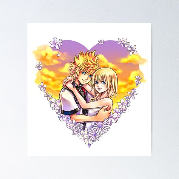 Vista previa del artículo con la obra «Roxas y Namine Kingdom Hearts 2», diseñado y vendido por Lali-Holley.