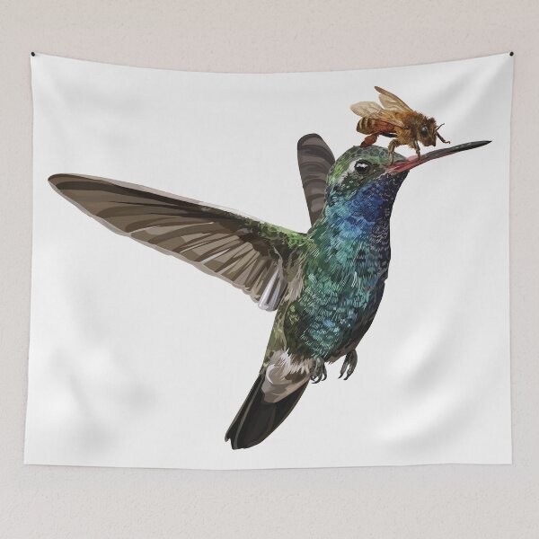 Item preview, Bee and Hummingbird designed and sold by obscurite.