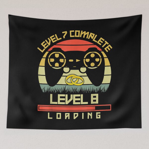 Item preview, Level 7 Complete 8 Loading 7th Wedding Anniversary Couples  designed and sold by aumarian.