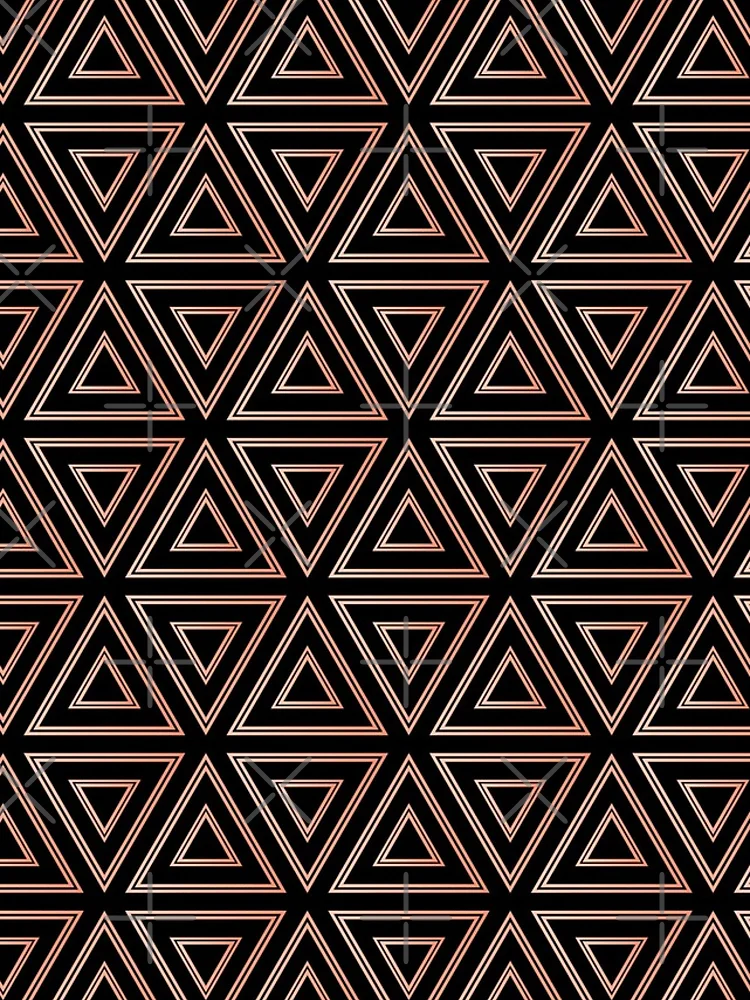 Thumbnail 4 of 4, iPhone Case, Rose Gold Triangular Pattern - Triangle Pattern designed and sold by Blvckstar.