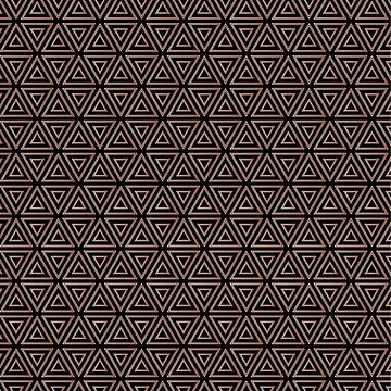 Artwork thumbnail, Rose Gold Triangular Pattern - Triangle Pattern by Blvckstar