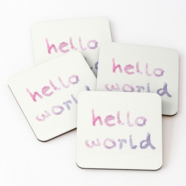 Item preview, "Hello world" pink nursery art designed and sold by knileuh.
