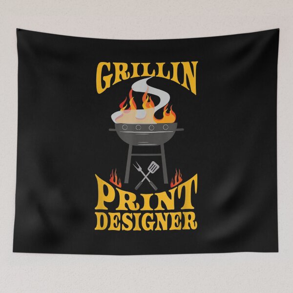 Item preview, Print Designer Bbq Grill Smoker Barbecue Chef  designed and sold by aumarian.