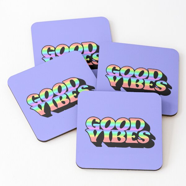 Item preview, Gradient Rainbow Spectrum 3D Extruded Retro Vintage Serif Display Typography Good Vibes Quotes designed and sold by Cawaiico.