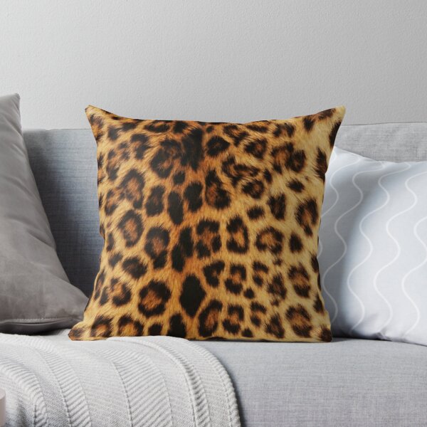 Thick Leopard Print Throw Pillow