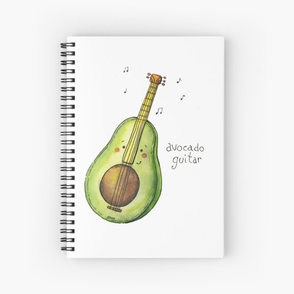 Avocado Guitar Spiral Notebook