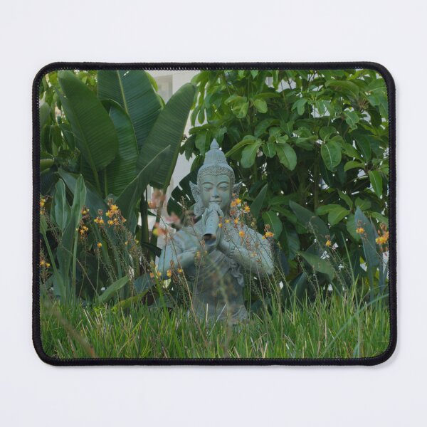 Item preview, Pan-pipe player statue in a garden. designed and sold by PicsByTony.