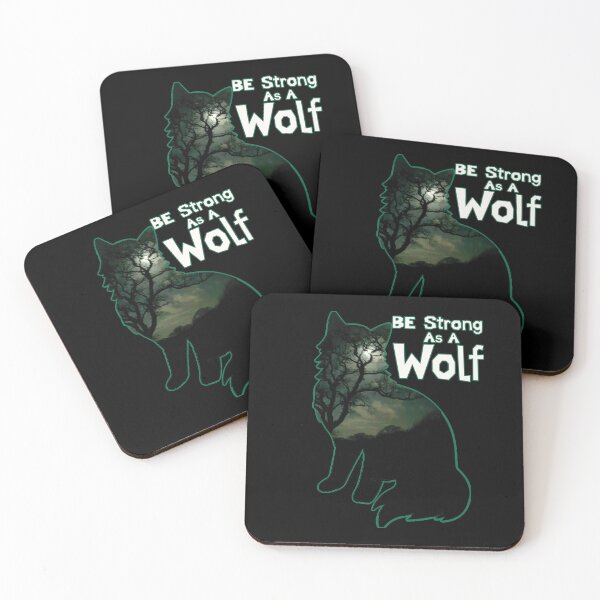 Item preview, Be Strong As A Wolf Under Moon Light designed and sold by fatydesignspace.