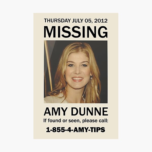 Item preview, MISSING - AMY DUNNE (GONE GIRL) designed and sold by douglasharvin.