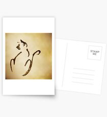 Seated Cat Postcards