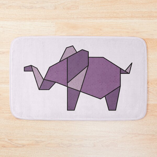 Item preview, Purple Abstract Geometric Elephant designed and sold by ontheoutside.