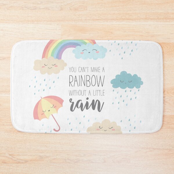 Item preview, Cute hand drawn rainbow, umbrella, clouds and lettering designed and sold by DarianaArt.