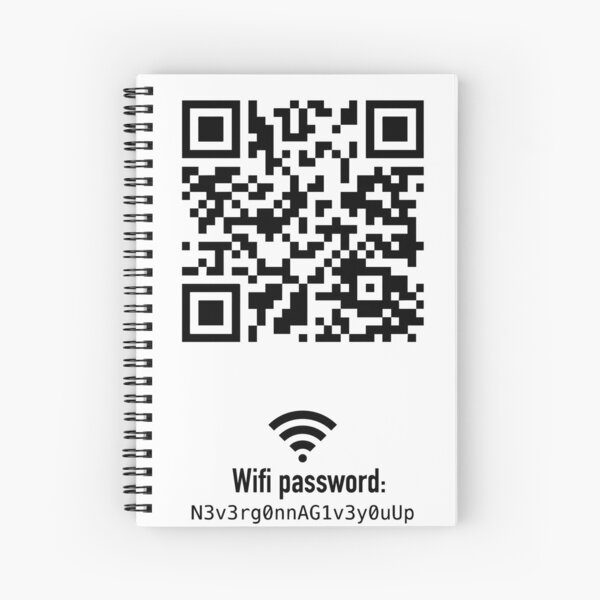 QR-code WIFI password (rickroll) by Boogie