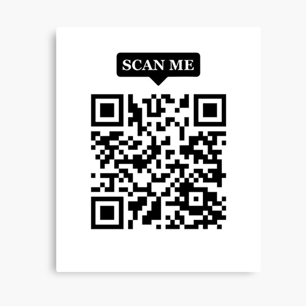 rickroll qr code Art Board Print for Sale by bsashop