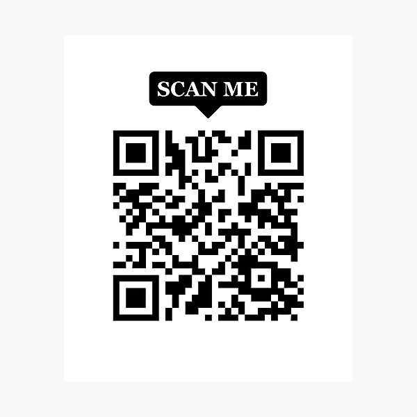 Rickroll qr Please scan for directions joke meme Photographic Print for  Sale by Captain-Jackson