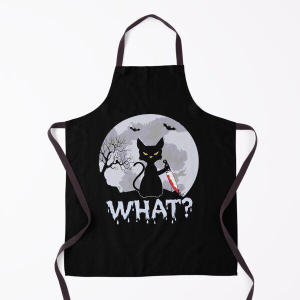 Item preview, CAT WHAT Murderous Black Cat with Knife Halloween Costume designed and sold by ElizabethxJime.
