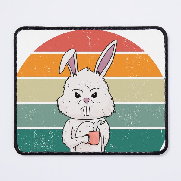 Item preview, Grumpy Rabbit with Cup "I Start Working When My Coffee Does" designed and sold by Mesyo.