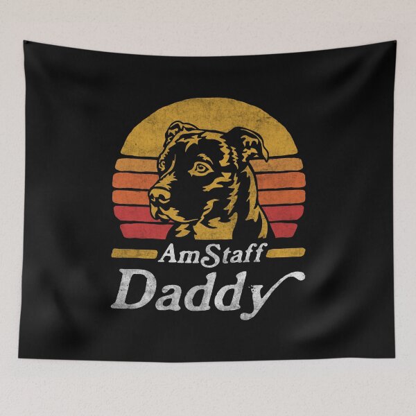 Item preview, Retro Vintage AmStaff Daddy designed and sold by More Cute Dogs.