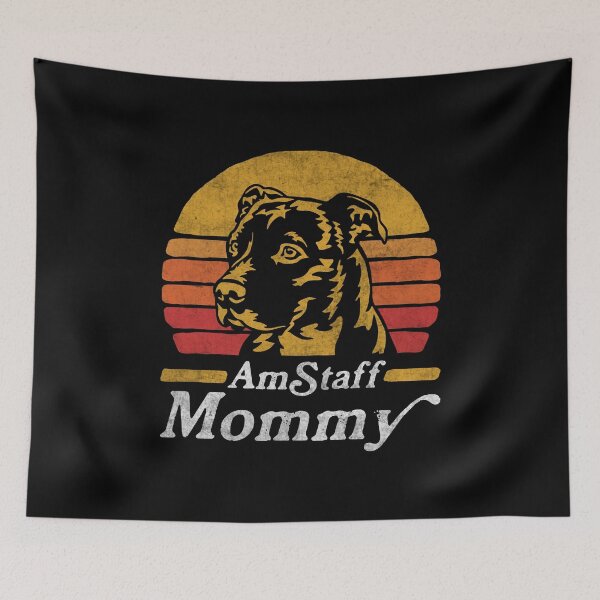 Item preview, Retro Vintage AmStaff Mommy designed and sold by More Cute Dogs.