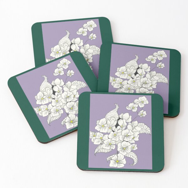 Item preview, Hydrangea floral hand painted illustration Long  designed and sold by WanMarsh.