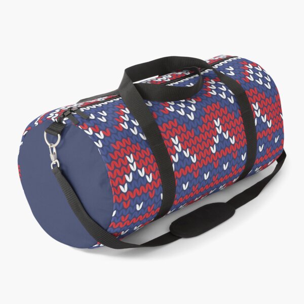 Item preview, Knitting Xmas Blue Red Patchwork designed and sold by SpilloDesign.