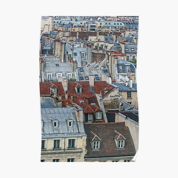 Rooftops of Paris #2 Poster