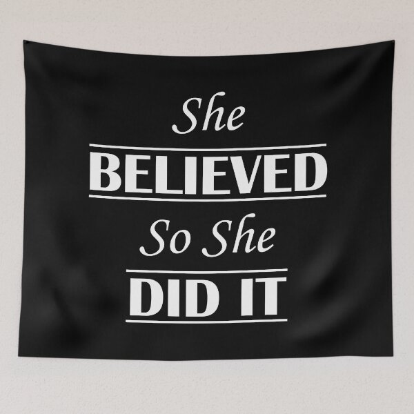 Item preview, She Believed So She Did It T-shirt Design designed and sold by Epic Wear Store.