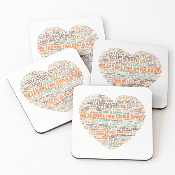 Item preview, Child Abuse Prevention Heart Word Cloud designed and sold by WordCloudStore.