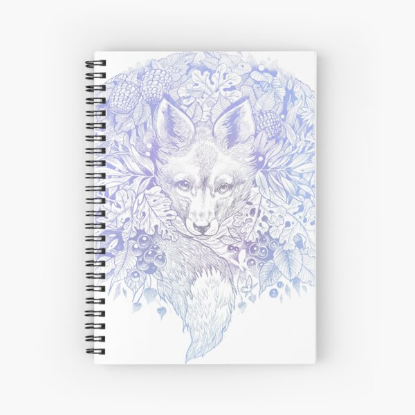 Item preview, Majestic Pastel Blue Purple Hiding Fox designed and sold by saraknid.