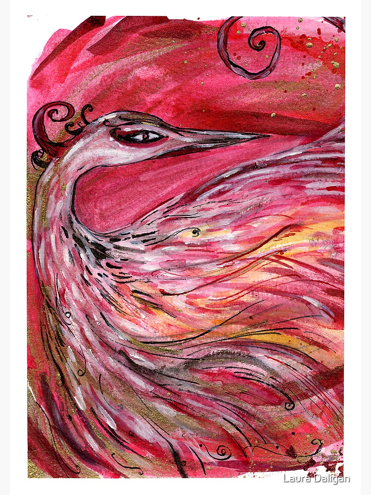 Thumbnail 2 of 2, Greeting Card, The Phoenix designed and sold by lauraredwitch.