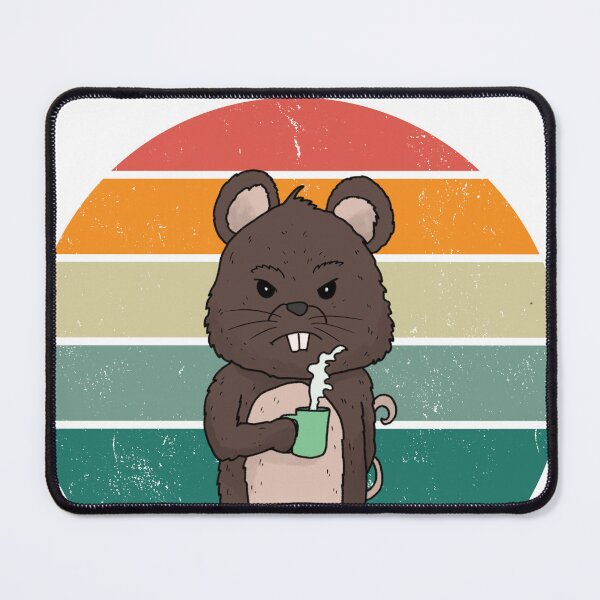 Artikelvorschau, Grummelmaus mit Becher "I fan work when my coffee does" entworfen und verkauft von Mesyo.