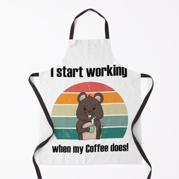 Item preview, Grumpy Mouse with Cup "I Start Working When My Coffee Does" designed and sold by Mesyo.