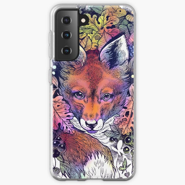 Rainbow Hiding Fox Samsung Galaxy Soft Case