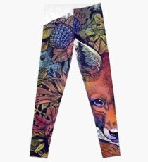 Rainbow Hiding Fox Leggings